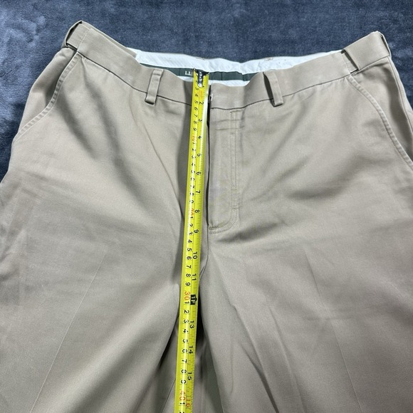 LL Bean Pants  Comfort Waist Mens 36x30 Beige Lakewashed Stretch Khakis - Picture 11 of 12